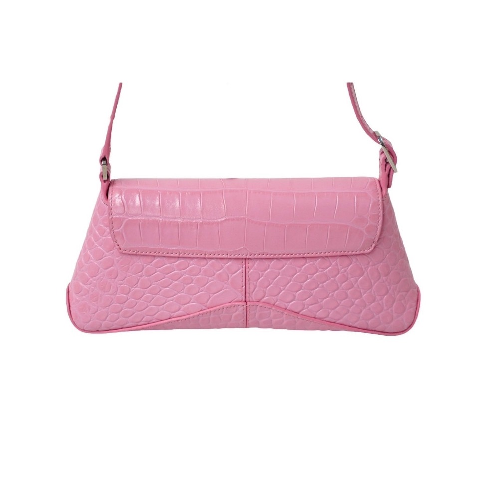 BALENCIAGA shoulder bag XXS flap pink calfskin crocodile embossing part - Picture 3 of 9